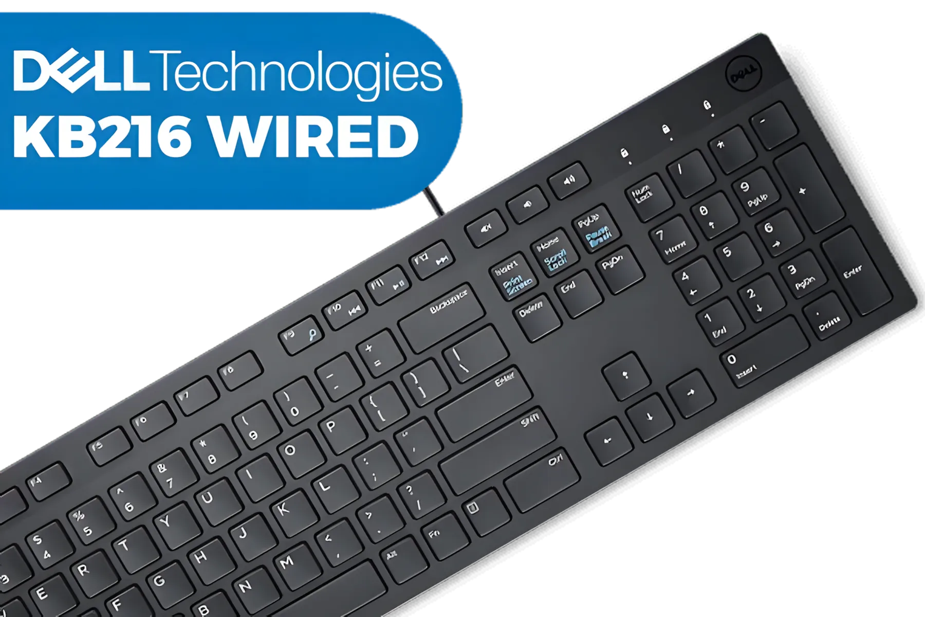 Dell KB216 Wired Keyboard – Chiclet-Style Keys • USB Interface • Broad Compatibility
