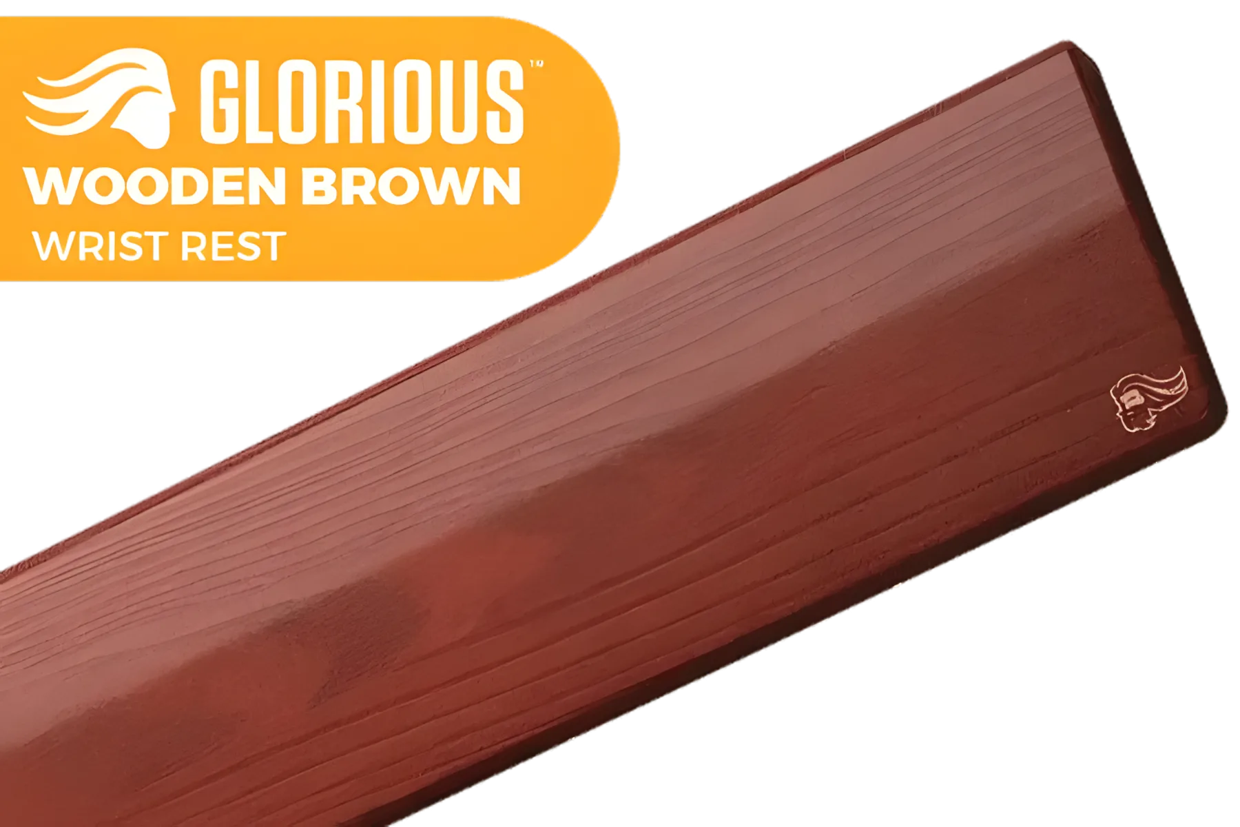 Glorious Gaming Wooden Wrist Rest – Full Standard Size • Ergonomic • Brown