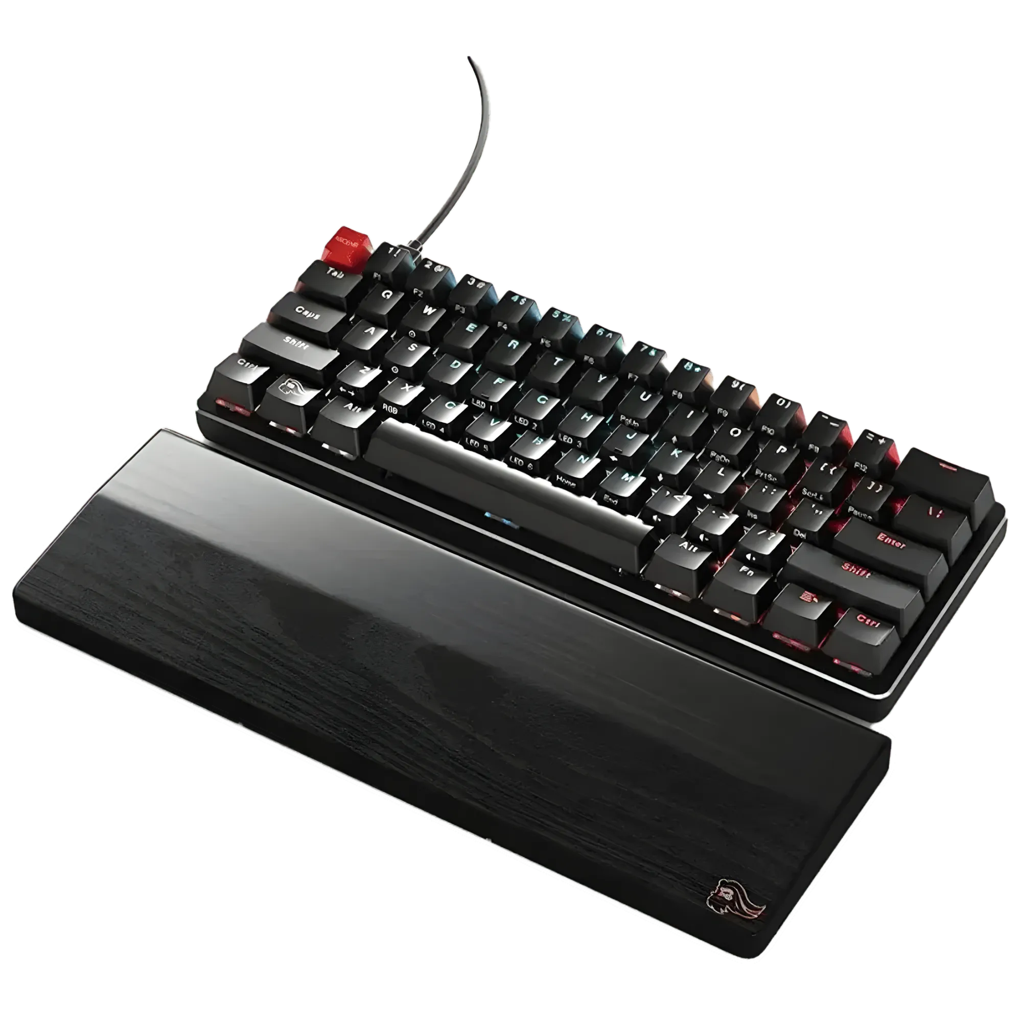 Glorious Gaming Wooden Wrist Rest β TENKEYLESS (TKL) β’ Ergonomic β’ Onyx/Black