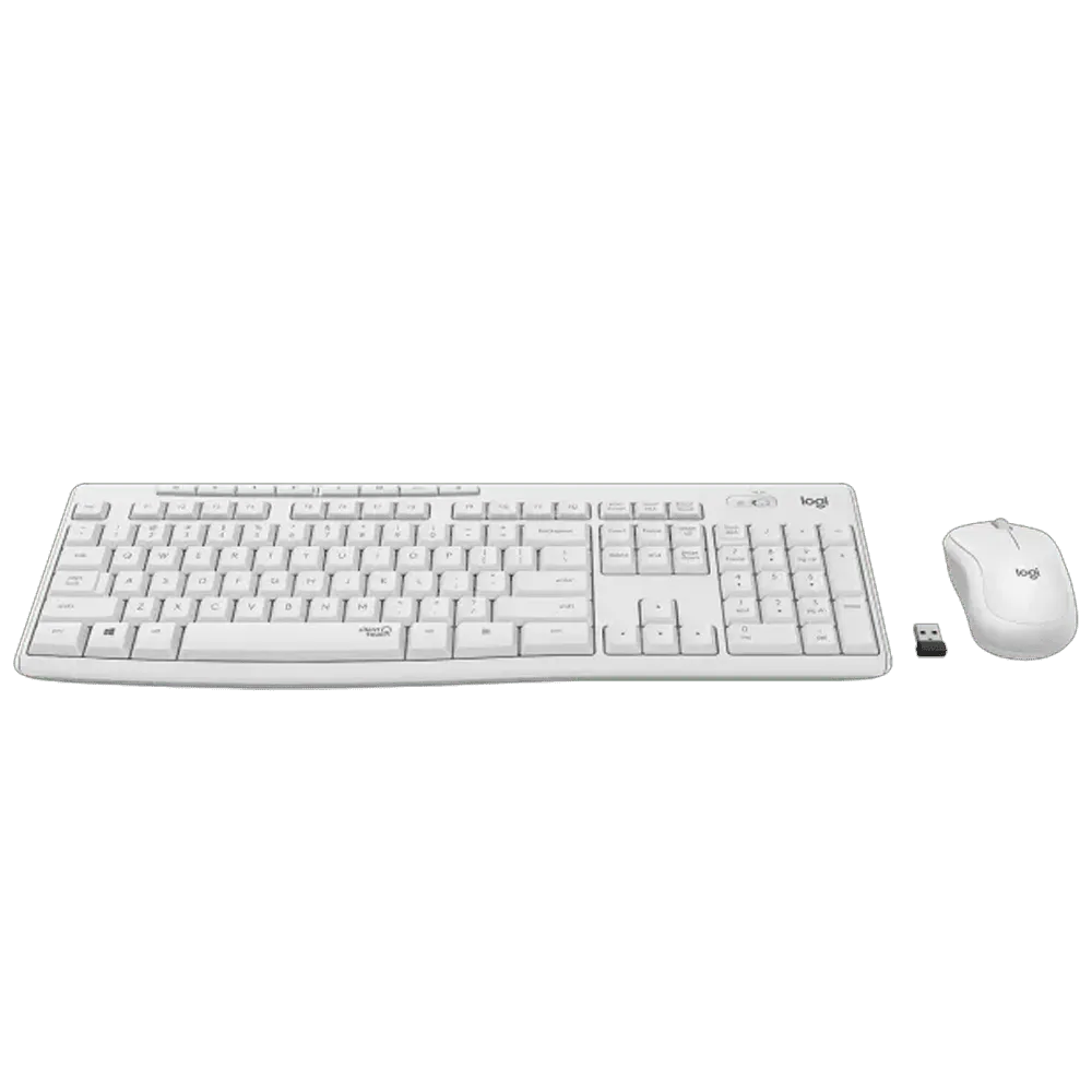 Logitech MK295 Silent Wireless Combo – Off White • 2.4GHz • SilentTouch • Spill-Resistant