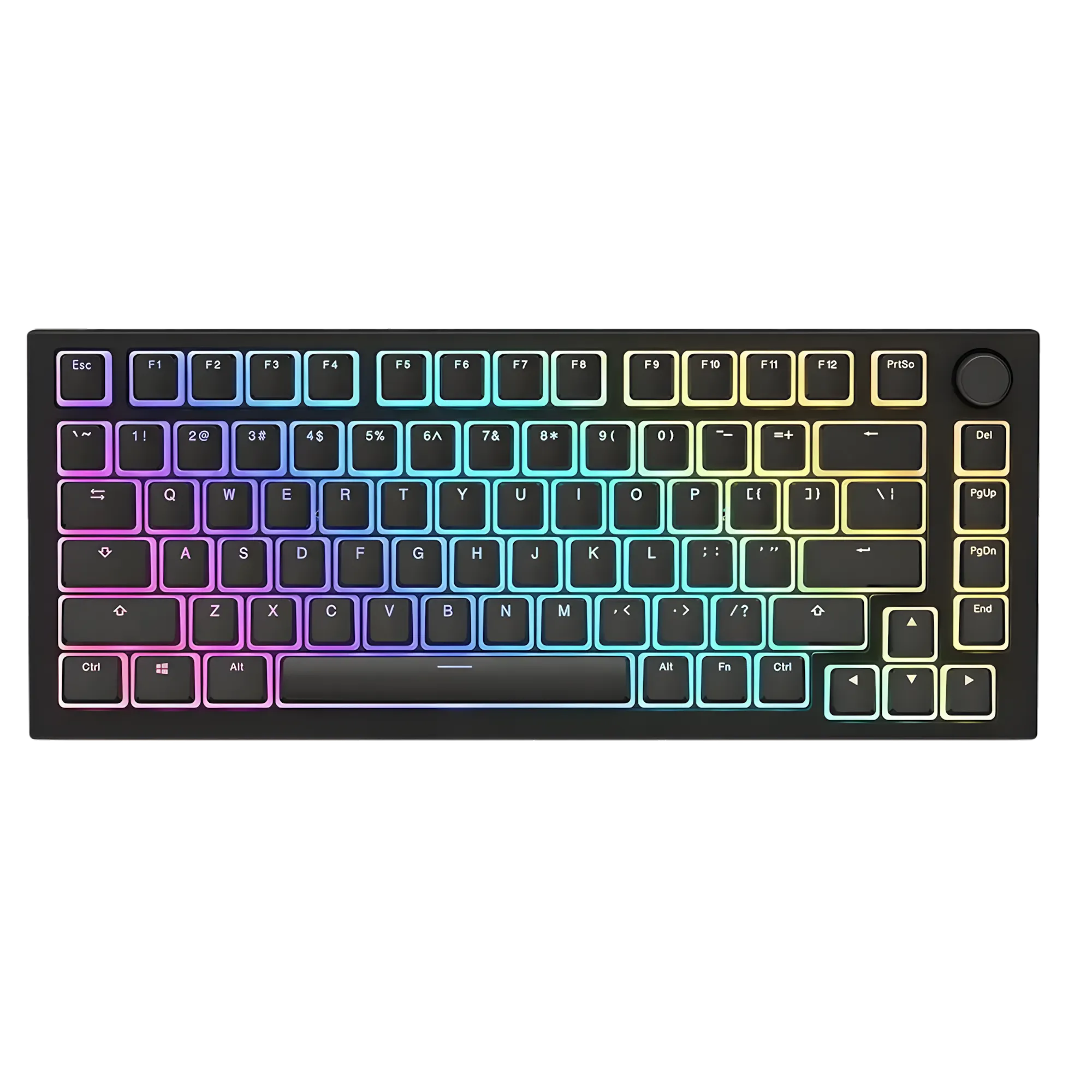 Glorious Aura V2 145-Key PBT Mechanical Keyboard Keycaps – Full-Size • Black • LED Compatible