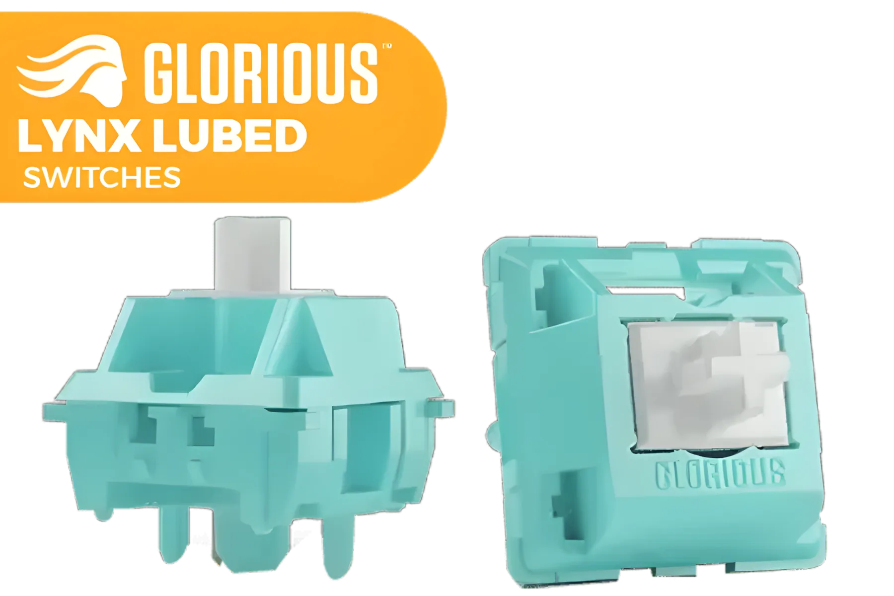 Glorious LYNX Mechanical Keyboard Switches – Lubed • 36-Pack • RGB Compatible