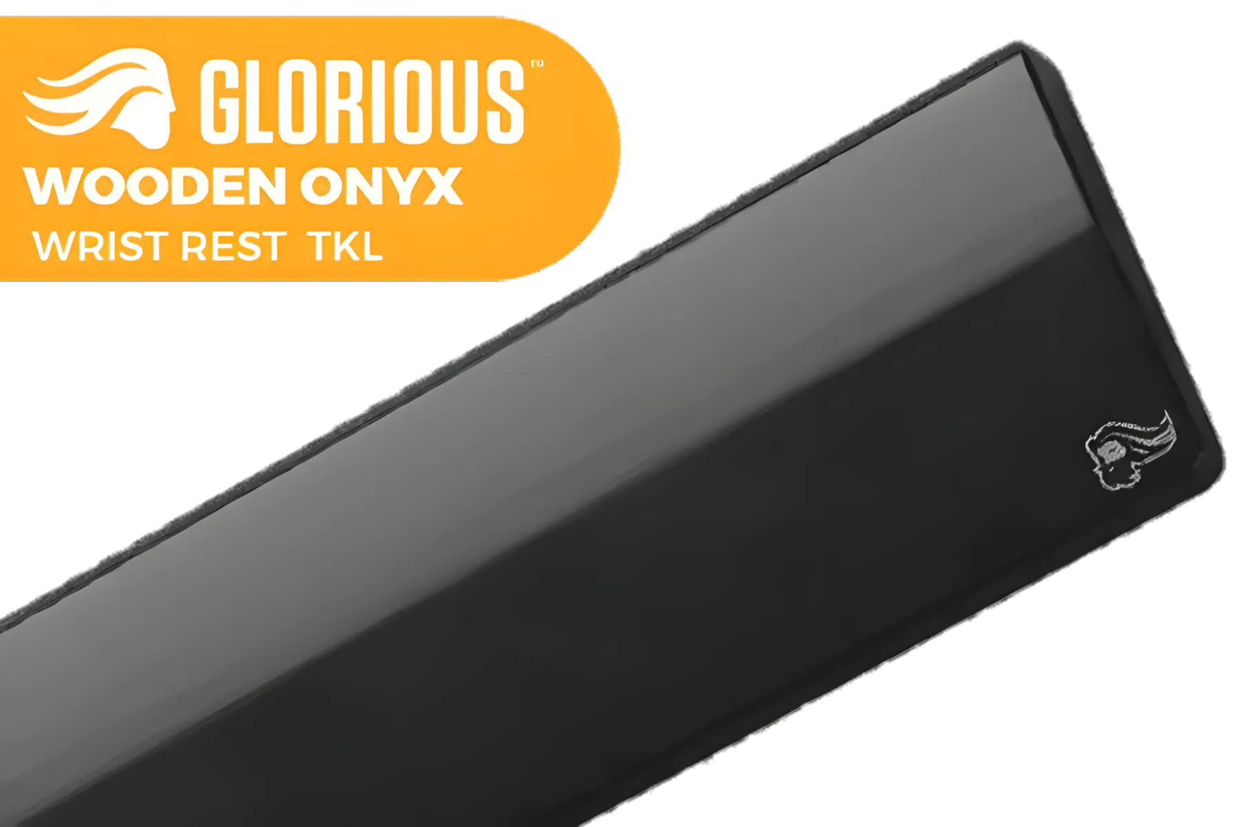 Glorious Gaming Wooden Wrist Rest – TENKEYLESS (TKL) • Ergonomic • Onyx/Black