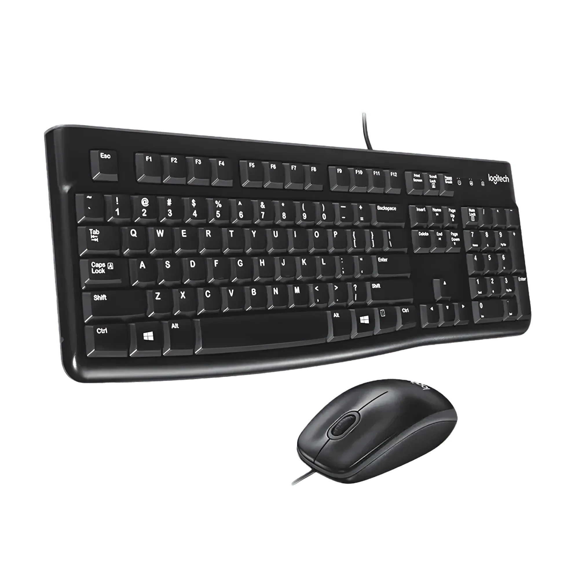 Logitech MK120 Keyboard & Mouse Combo – Spill-Resistant • Durable Keys • Plug-and-Play • HD Optical Mouse