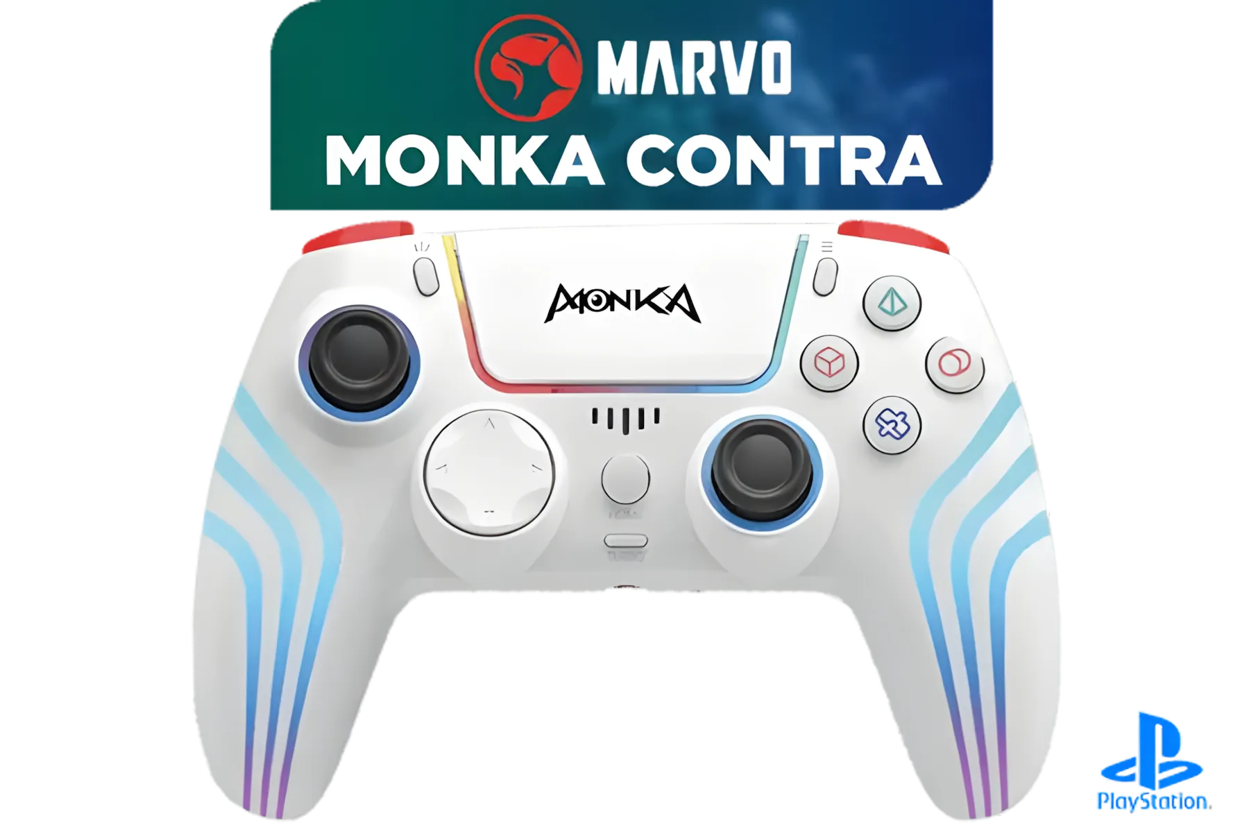 MARVO Monka Contra Wireless Gaming Controller for PS4