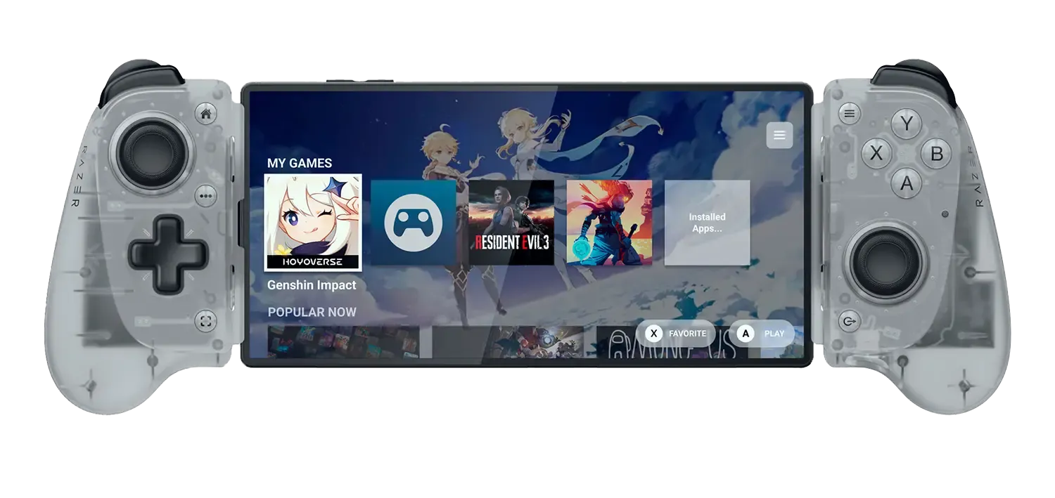 Razer Kishi V3 Phantom White Mobile Gaming Controller for Smartphones